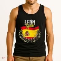 Leon Spain Flag Spanish City Leon Vacation Travel Tank Top thumb 3
