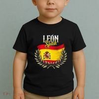 Leon Spain Flag Spanish City Leon Vacation Travel Toddler T-Shirt thumb 2
