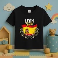 Leon Spain Flag Spanish City Leon Vacation Travel Toddler T-Shirt thumb 3