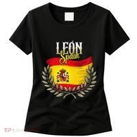 Leon Spain Flag Spanish City Leon Vacation Travel Women's T-Shirt thumb 0