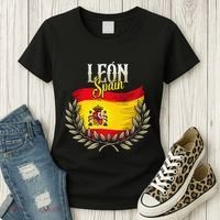 Leon Spain Flag Spanish City Leon Vacation Travel Women's T-Shirt thumb 3
