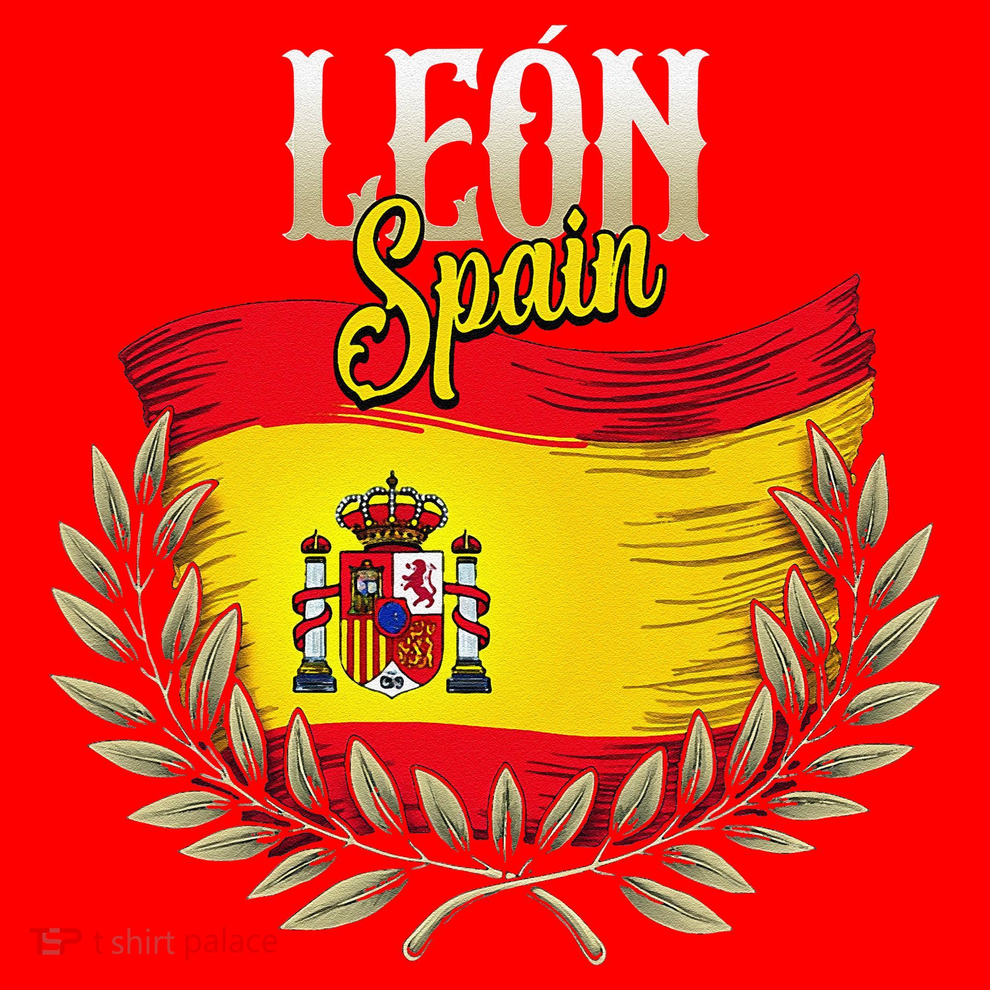 Leon Spain Flag Spanish City Leon Vacation Travel Santa Hat