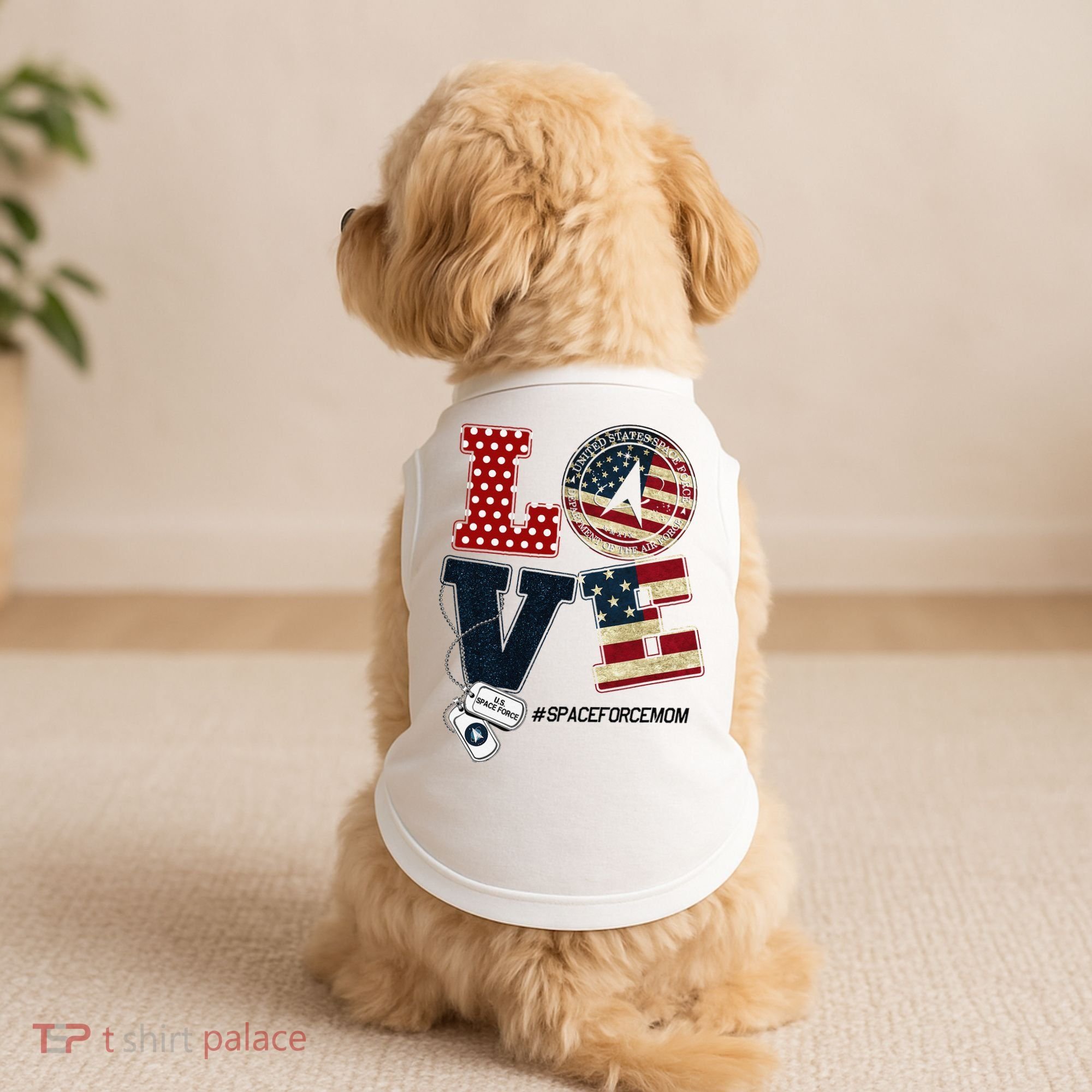 Love Space Force Mom Graduation Proud Space Force Mom Doggie Tank