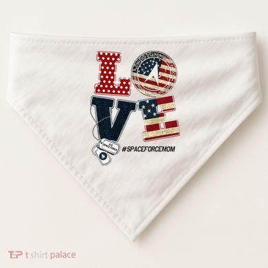 Love Space Force Mom Graduation Proud Space Force Mom USA-Made Doggie Bandana