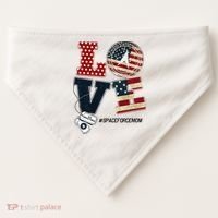 Love Space Force Mom Graduation Proud Space Force Mom USA-Made Doggie Bandana thumb 0