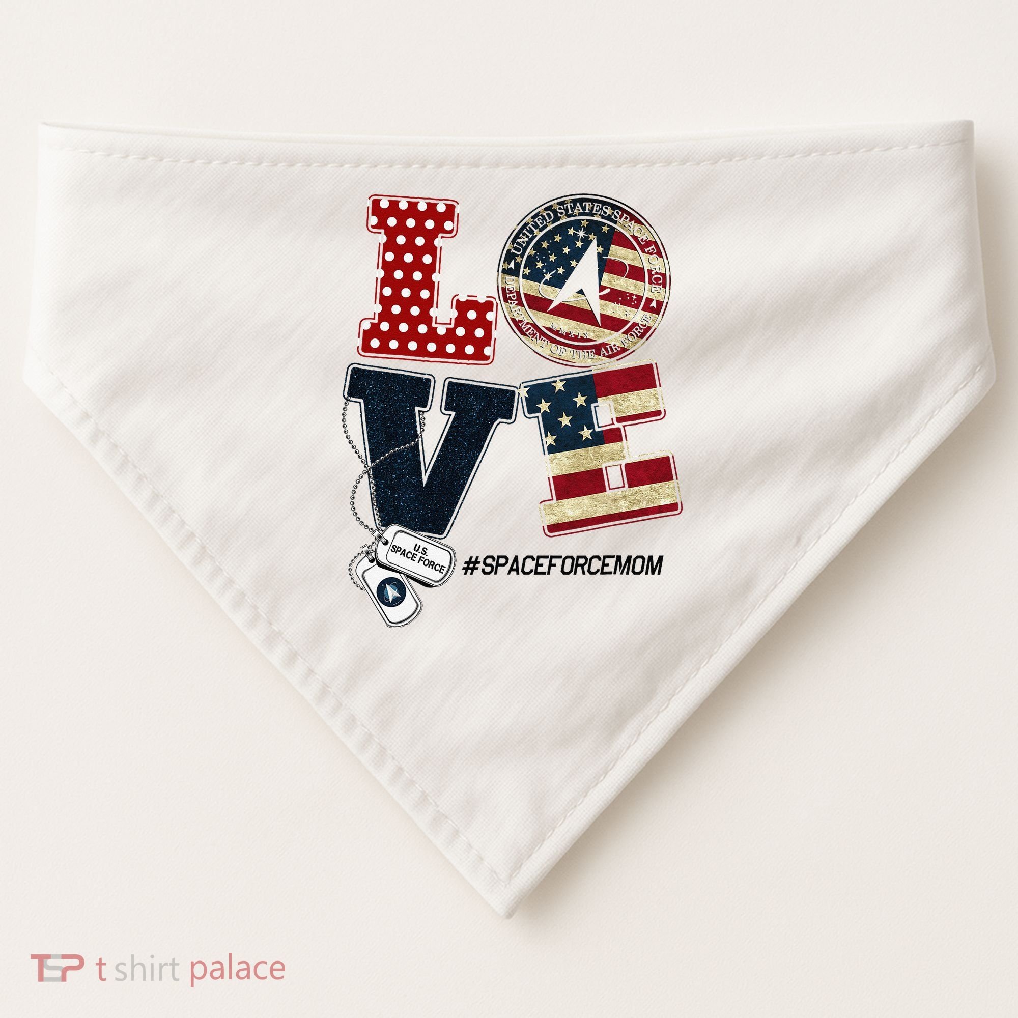 Love Space Force Mom Graduation Proud Space Force Mom USA-Made Doggie Bandana