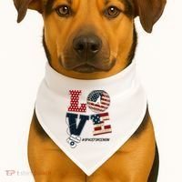 Love Space Force Mom Graduation Proud Space Force Mom USA-Made Doggie Bandana thumb 1