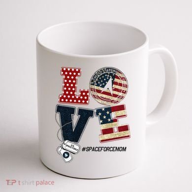 Love Space Force Mom Graduation Proud Space Force Mom Coffee Mug back
