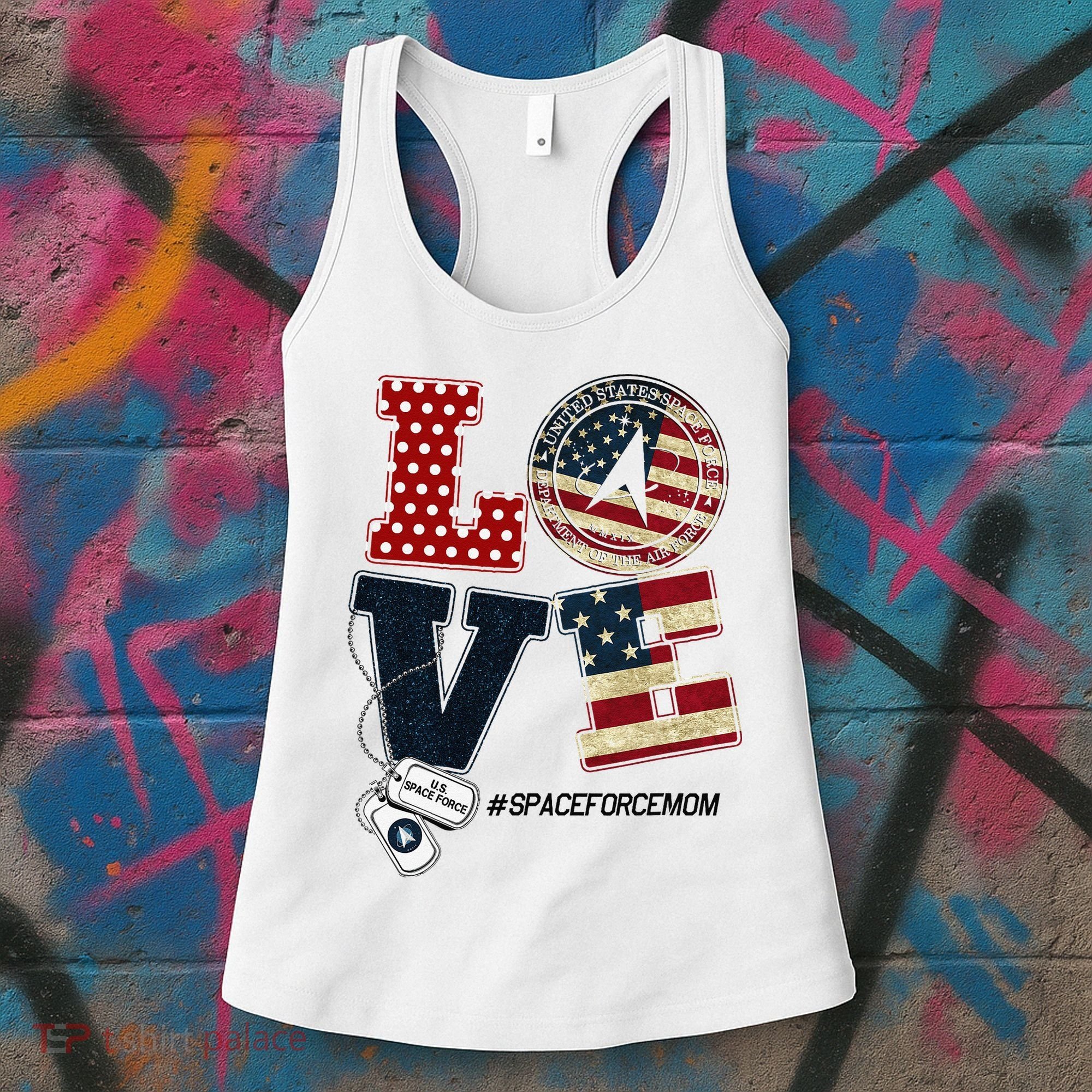 Love Space Force Mom Graduation Proud Space Force Mom Women's Tank Top