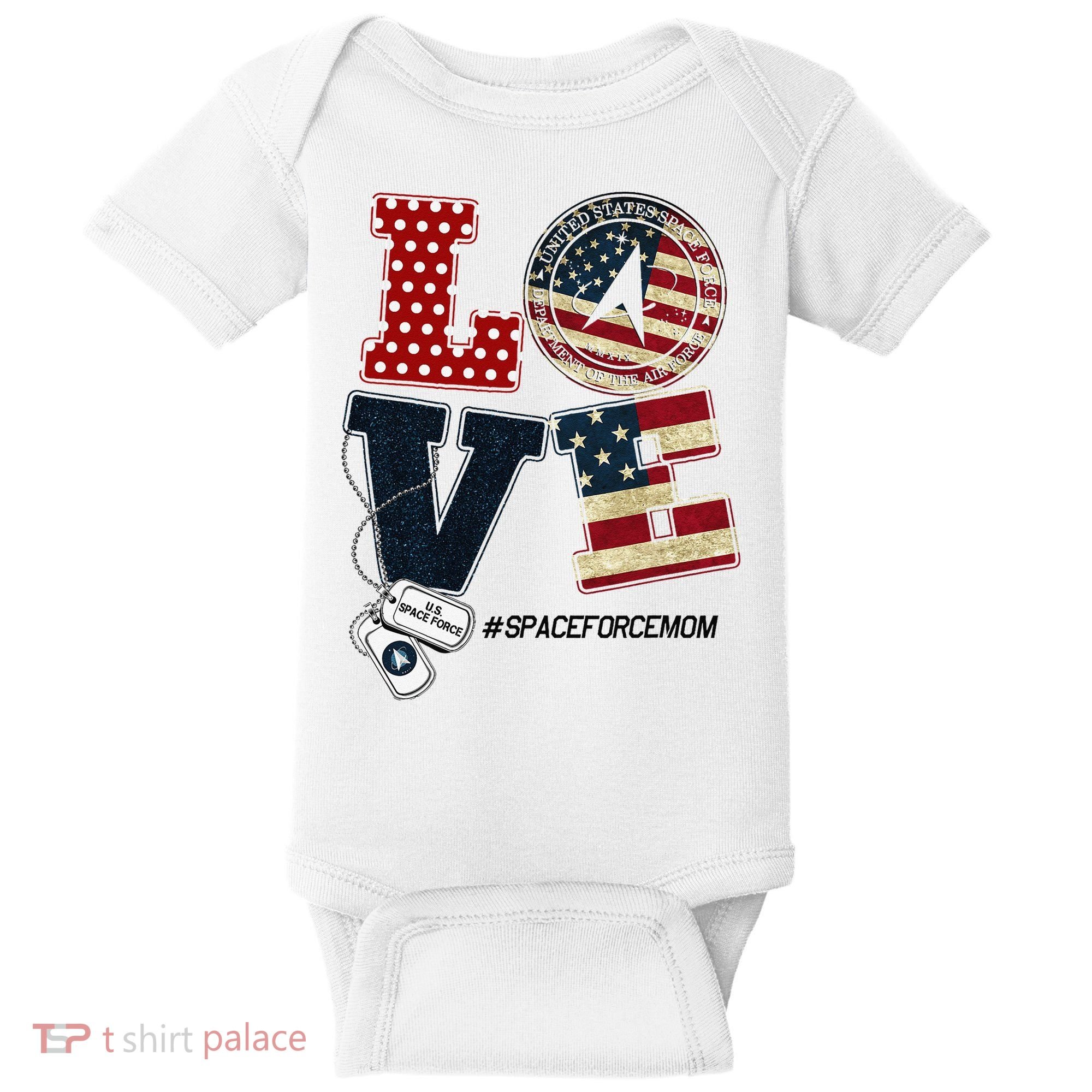 Love Space Force Mom Graduation Proud Space Force Mom Baby Bodysuit