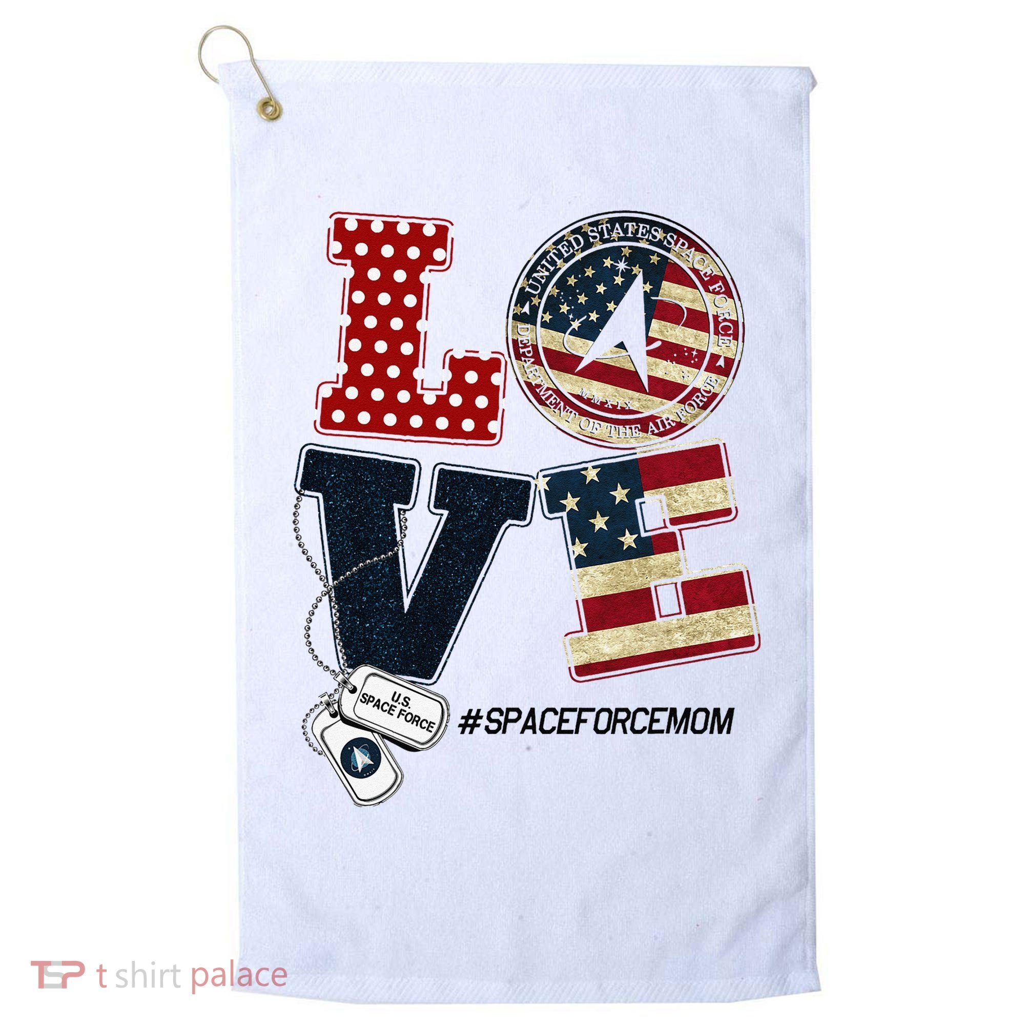 Love Space Force Mom Graduation Proud Space Force Mom Golf Towel