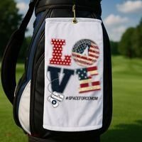 Love Space Force Mom Graduation Proud Space Force Mom Golf Towel thumb 2