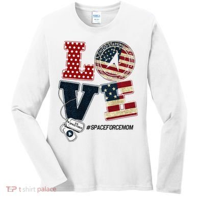 Love Space Force Mom Graduation Proud Space Force Mom Women's Long Sleeve Shirt