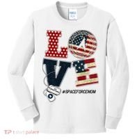 Love Space Force Mom Graduation Proud Space Force Mom Kids Long Sleeve Shirt thumb 0