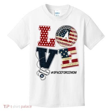 Love Space Force Mom Graduation Proud Space Force Mom Kids T-Shirt