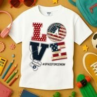 Love Space Force Mom Graduation Proud Space Force Mom Kids T-Shirt thumb 3
