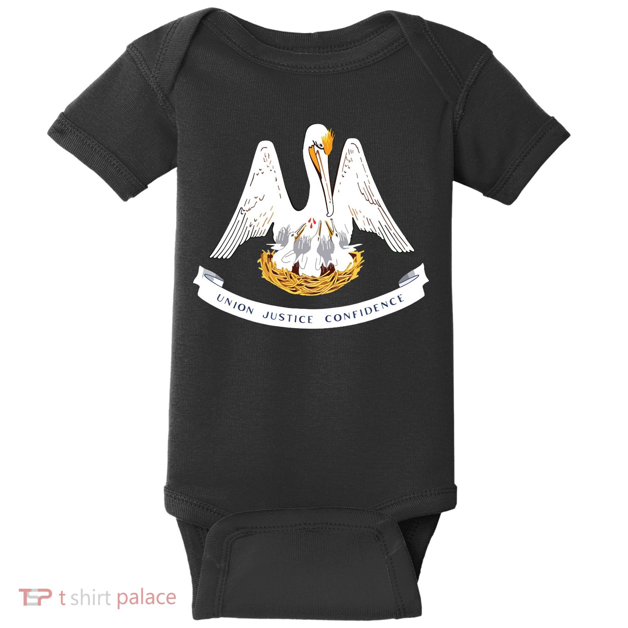 Louisiana State Flag Baby Bodysuit