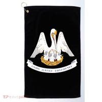 Louisiana State Flag Golf Towel thumb 0