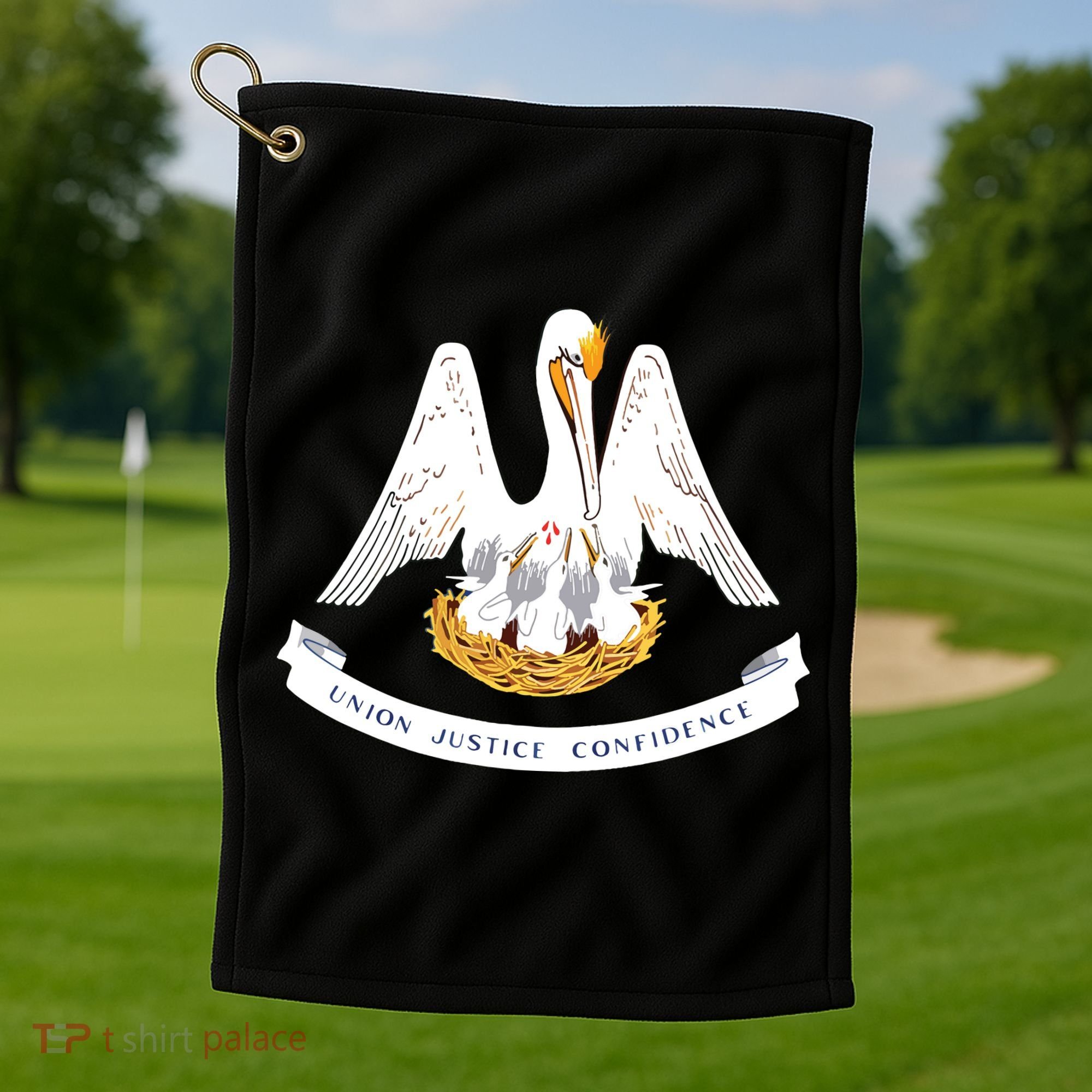 Louisiana State Flag Golf Towel