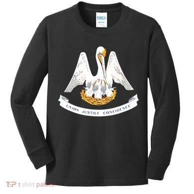 Louisiana State Flag Kids Long Sleeve Shirt