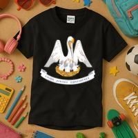 Louisiana State Flag Kids T-Shirt thumb 3