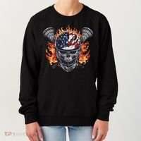 Lacrosse Skull Flames Women's Sweatshirt thumb 0