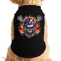 Lacrosse Skull Flames Doggie Tank thumb 0
