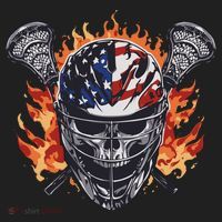 Lacrosse Skull Flames Beanie thumb 2
