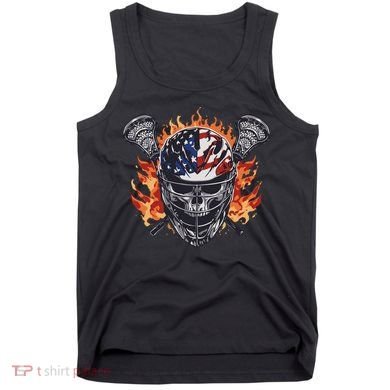 Lacrosse Skull Flames Tank Top