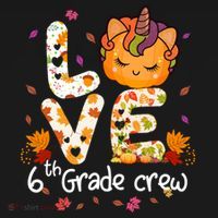 Love Sixth Grade Crew Unicorn Pumpkin 6Th Grade Funny Gift Women's Hoodie thumb 2