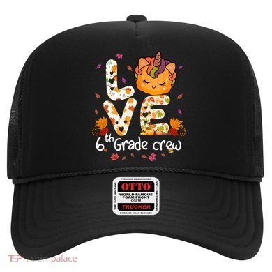 Love Sixth Grade Crew Unicorn Pumpkin 6Th Grade Funny Gift Hat