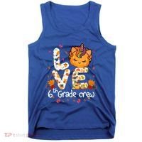 Love Sixth Grade Crew Unicorn Pumpkin 6Th Grade Funny Gift Tank Top thumb 0