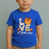 Love Sixth Grade Crew Unicorn Pumpkin 6Th Grade Funny Gift Toddler T-Shirt thumb 2