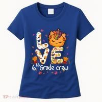 Love Sixth Grade Crew Unicorn Pumpkin 6Th Grade Funny Gift Women's T-Shirt thumb 0