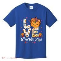 Love Sixth Grade Crew Unicorn Pumpkin 6Th Grade Funny Gift Kids T-Shirt thumb 0
