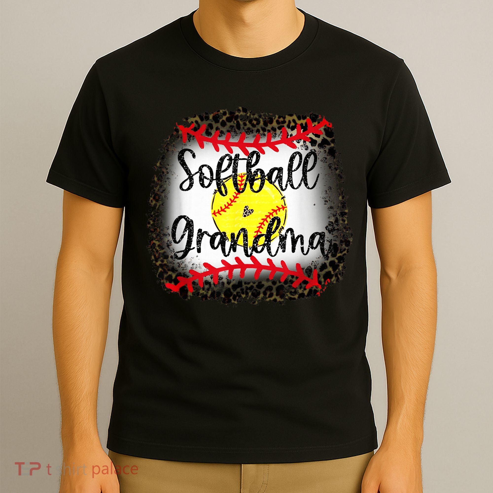 Leopard Softball Grandma - Softball Grandma T-Shirt