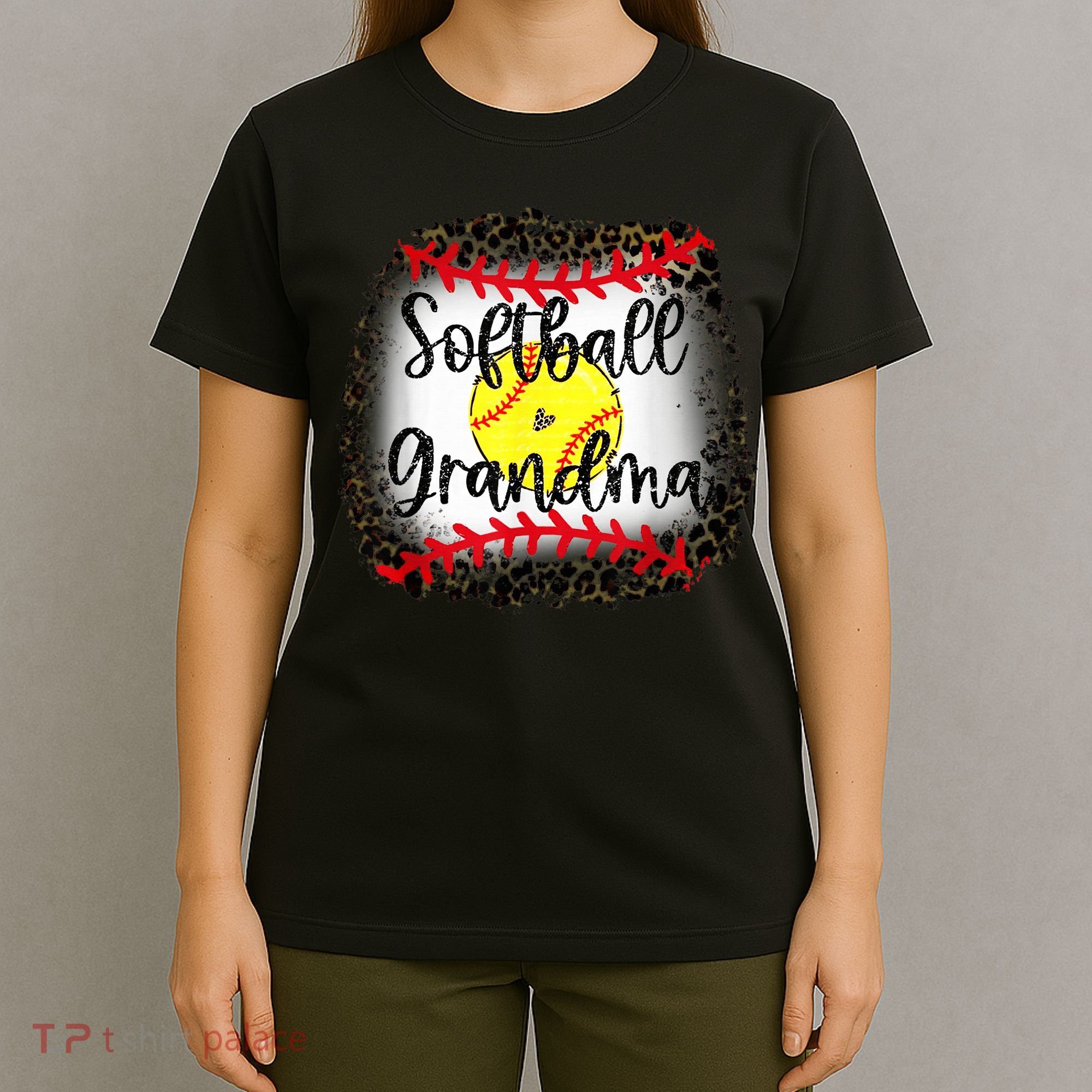 Leopard Softball Grandma - Softball Grandma T-Shirt