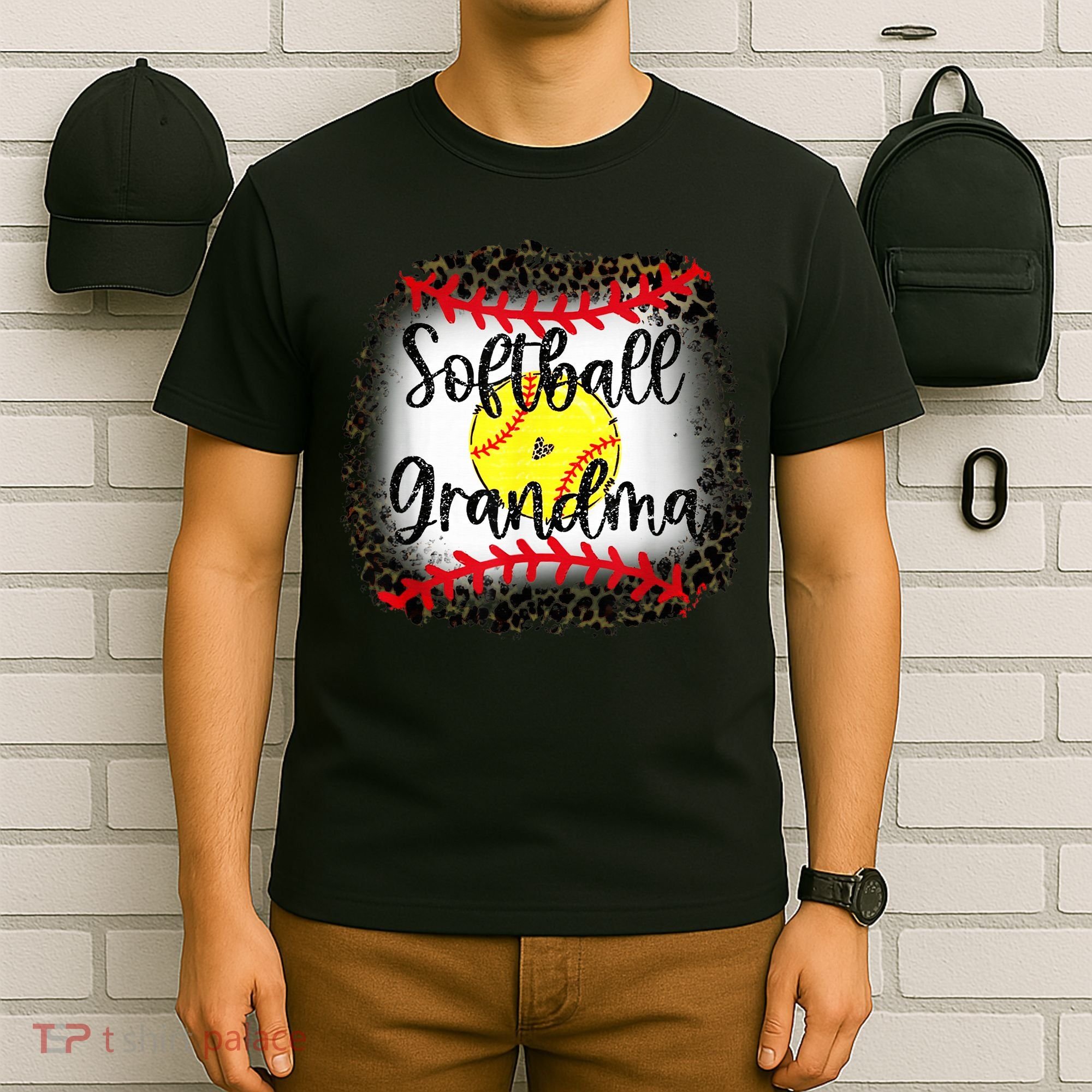 Leopard Softball Grandma - Softball Grandma T-Shirt