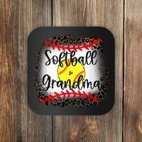 Leopard Softball Grandma - Softball Grandma Coaster thumb 0