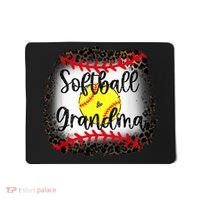 Leopard Softball Grandma - Softball Grandma Mousepad thumb 0