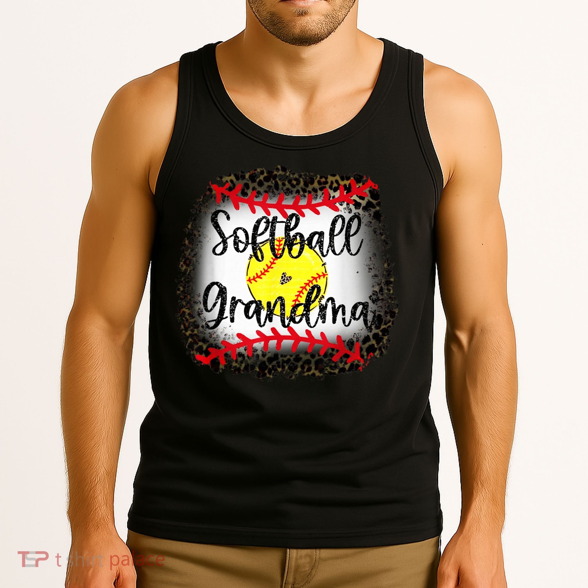 Leopard Softball Grandma - Softball Grandma Tank Top