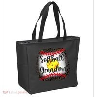 Leopard Softball Grandma - Softball Grandma Tote Bag thumb 2