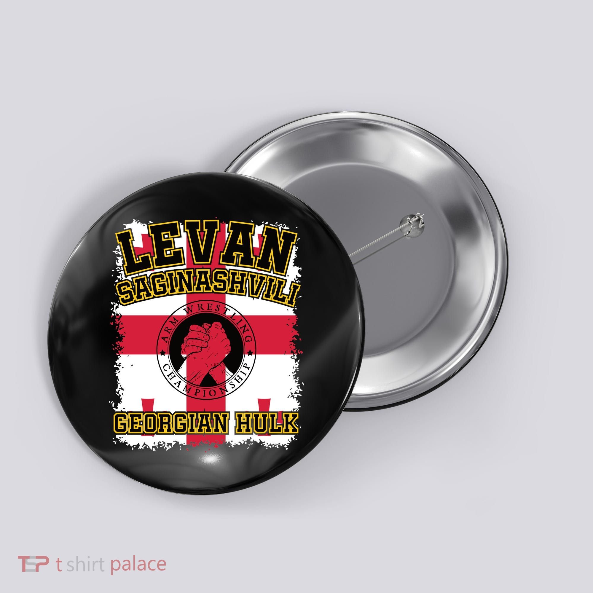 Levan Saginashvili Arm Wrestling Champion Button