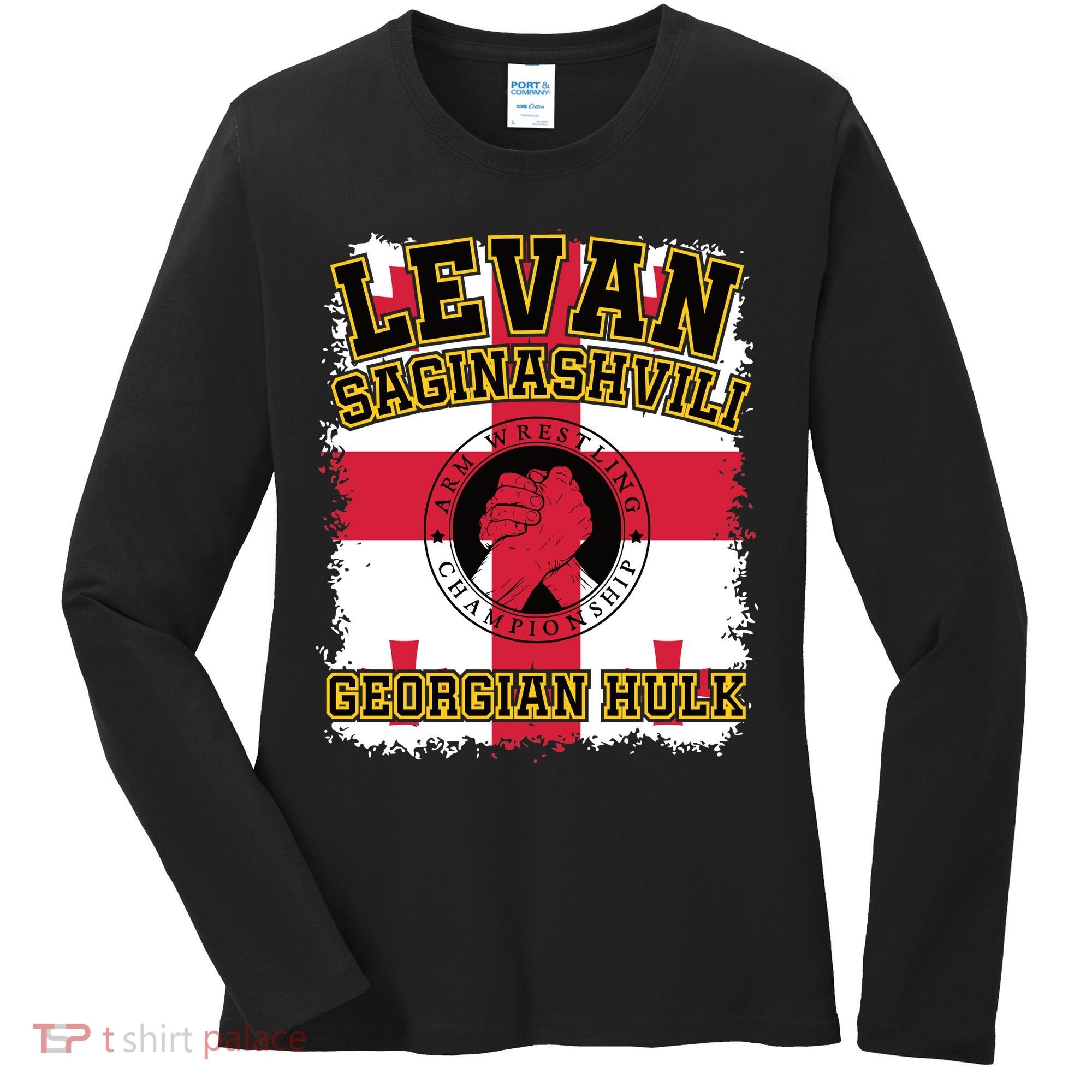 Levan Saginashvili Arm Wrestling Champion Women's Long Sleeve Shirt
