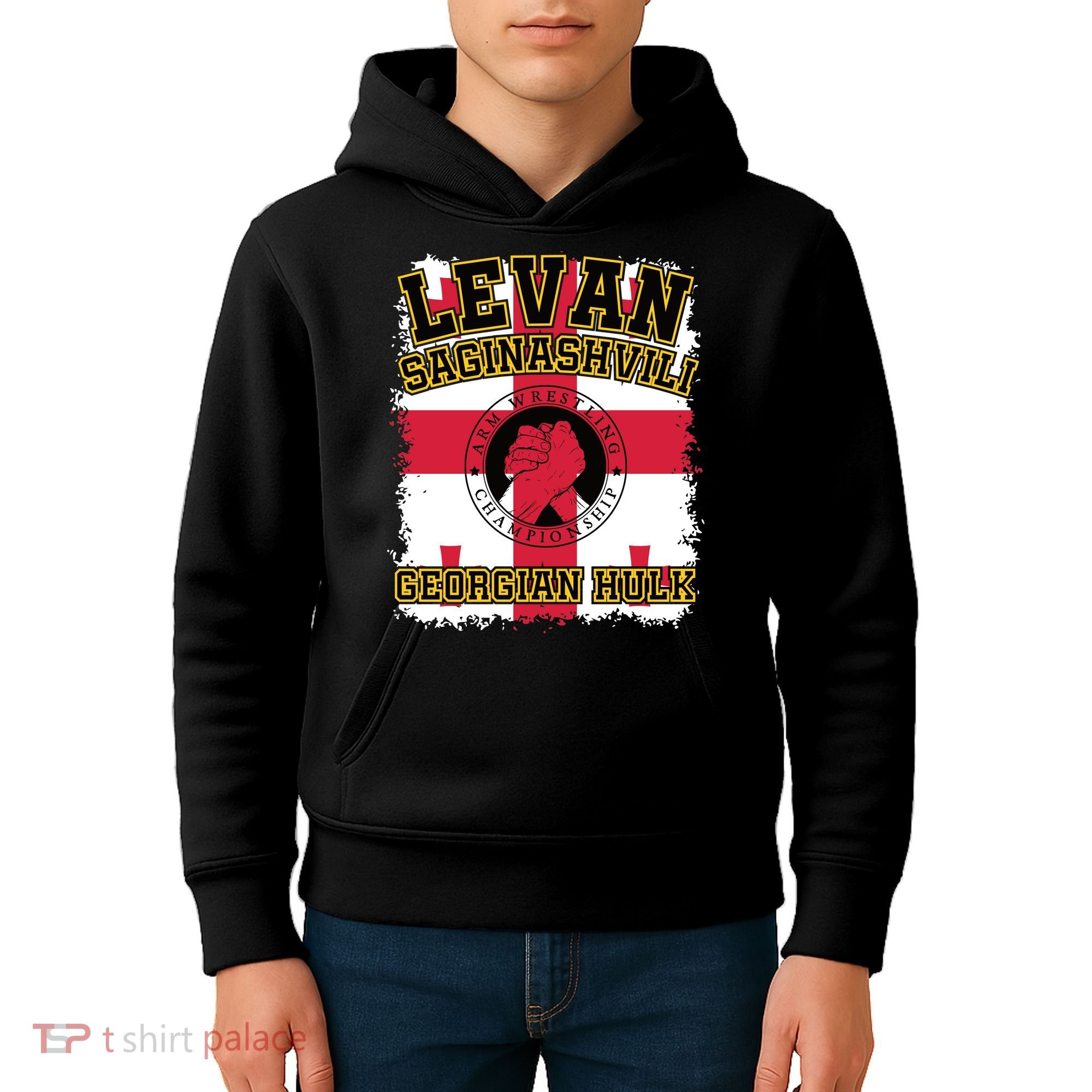 Levan Saginashvili Arm Wrestling Champion Kids Hoodie