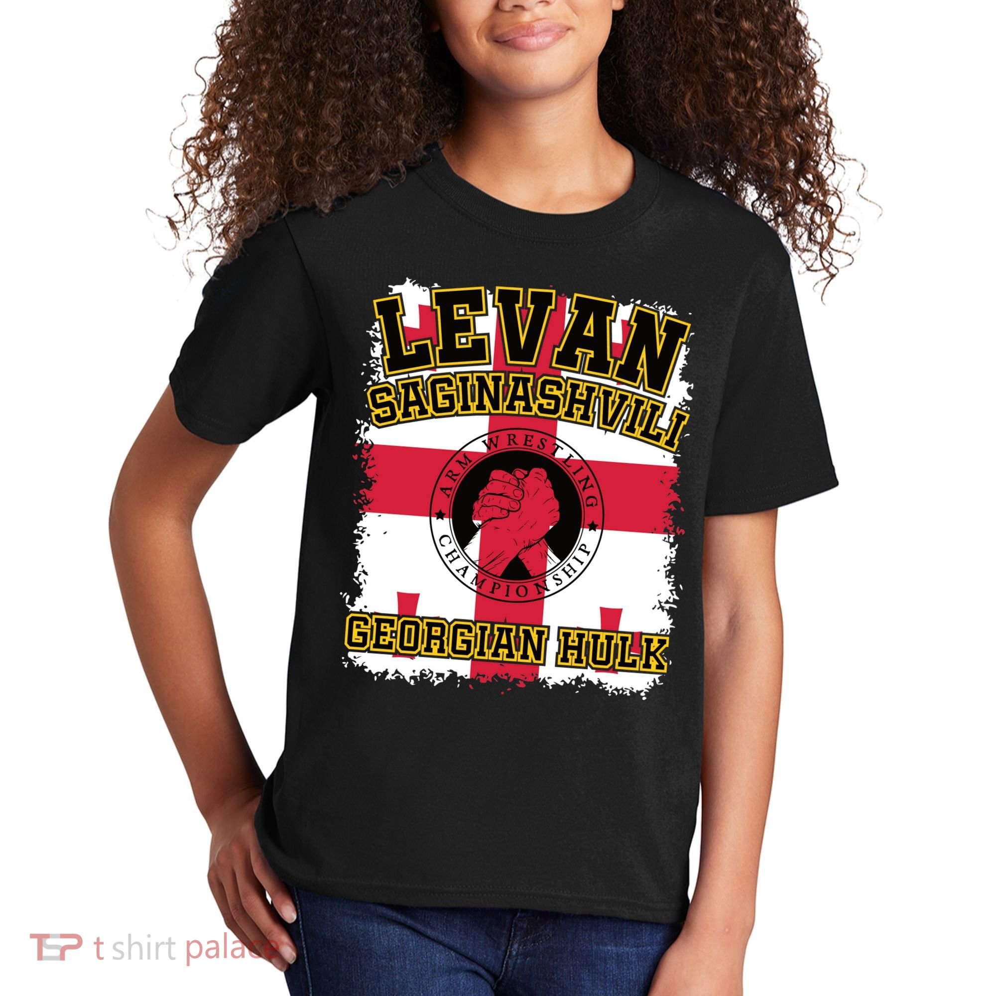 Levan Saginashvili Arm Wrestling Champion Kids T-Shirt