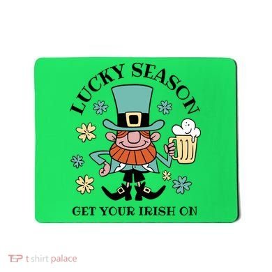 Lucky Season Get Your Irish On Leprechaun Mousepad