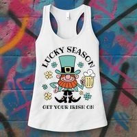 Lucky Season Get Your Irish On Leprechaun Women's Tank Top thumb 3