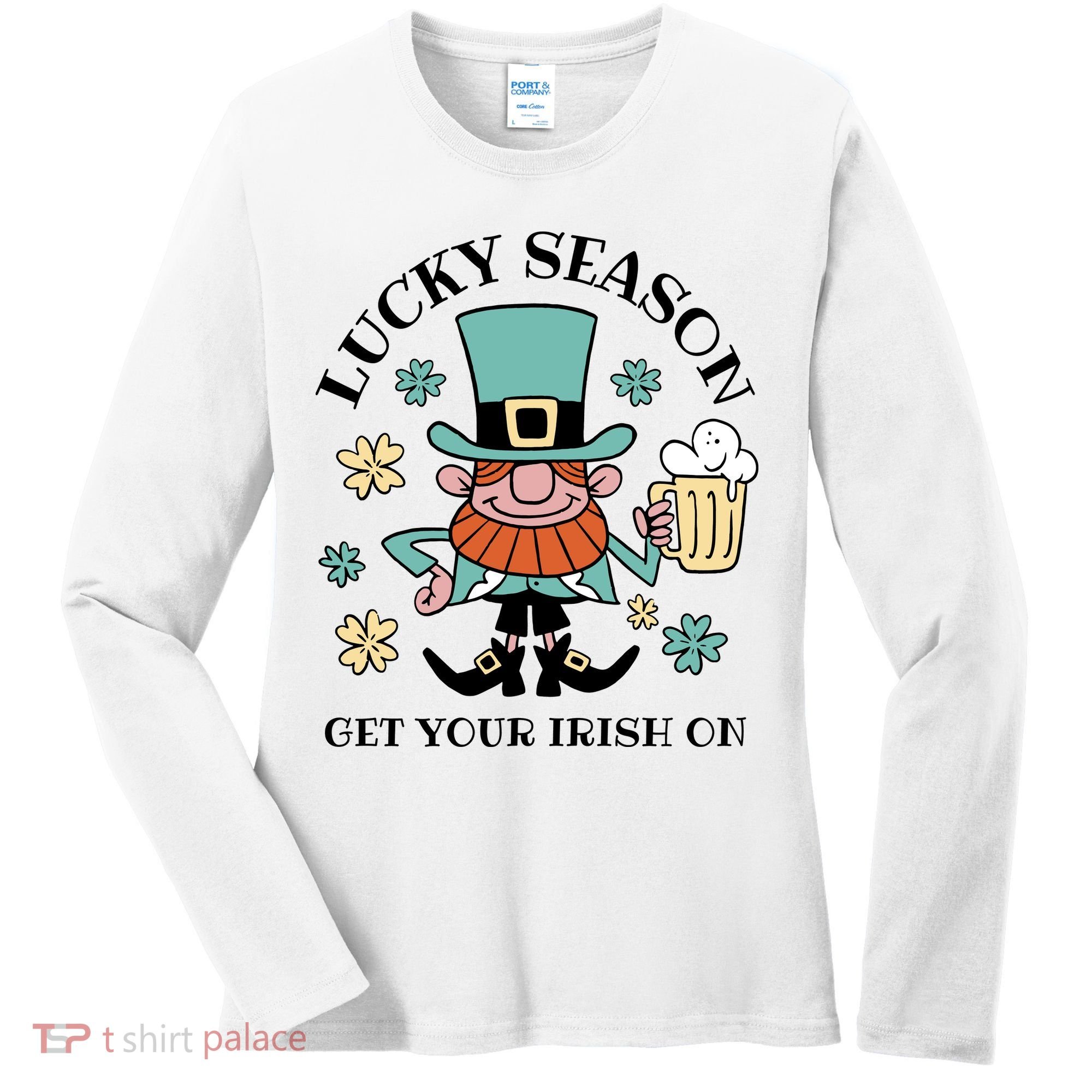 Lucky Season Get Your Irish On Leprechaun Women's Long Sleeve Shirt