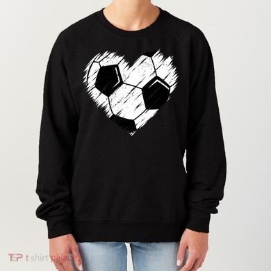 Love Soccer Heart Graphic Women's Sweatshirt